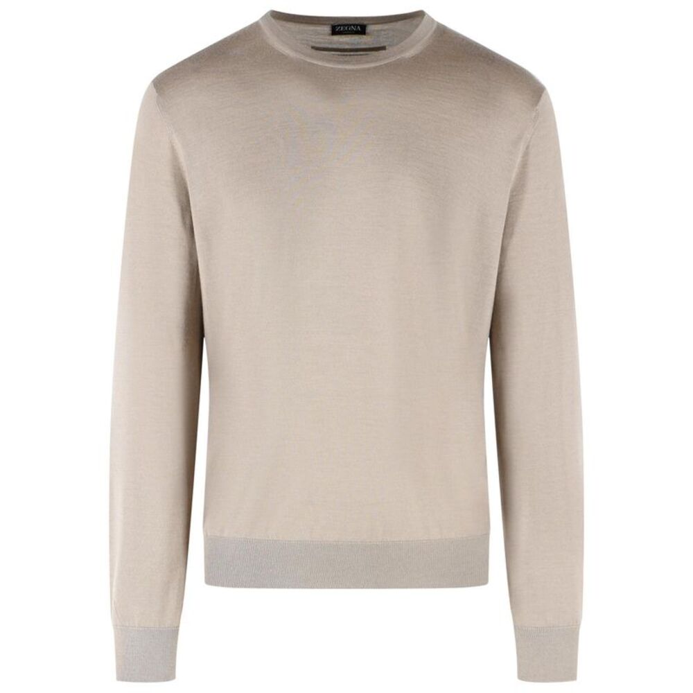 Zegna Beige Cashmere And Silk Sweater Men
